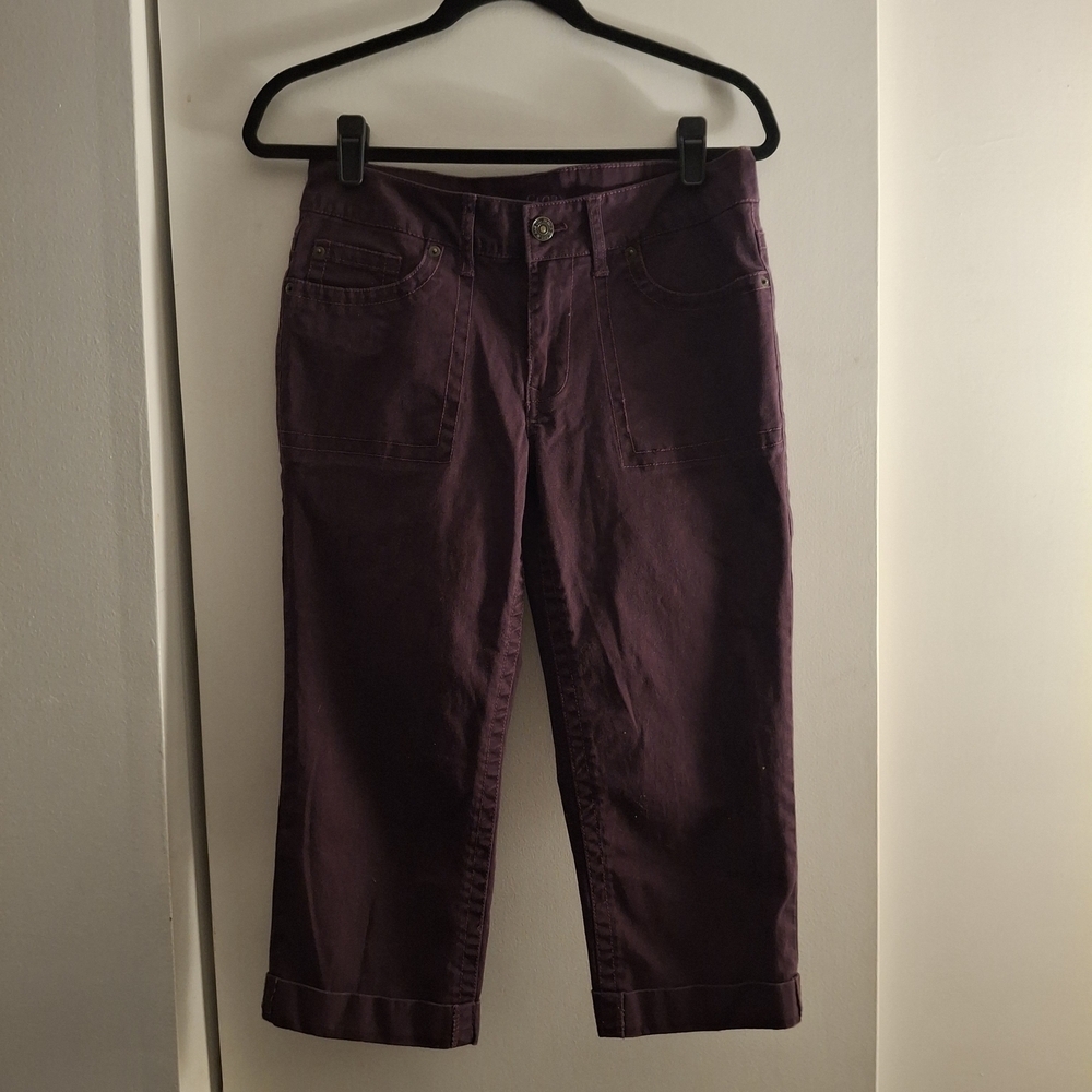 Faded Glory Women's Purple Cropped Jeans